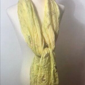 LOOK Yellow Canary in Bird Cage Lightweight Scarf